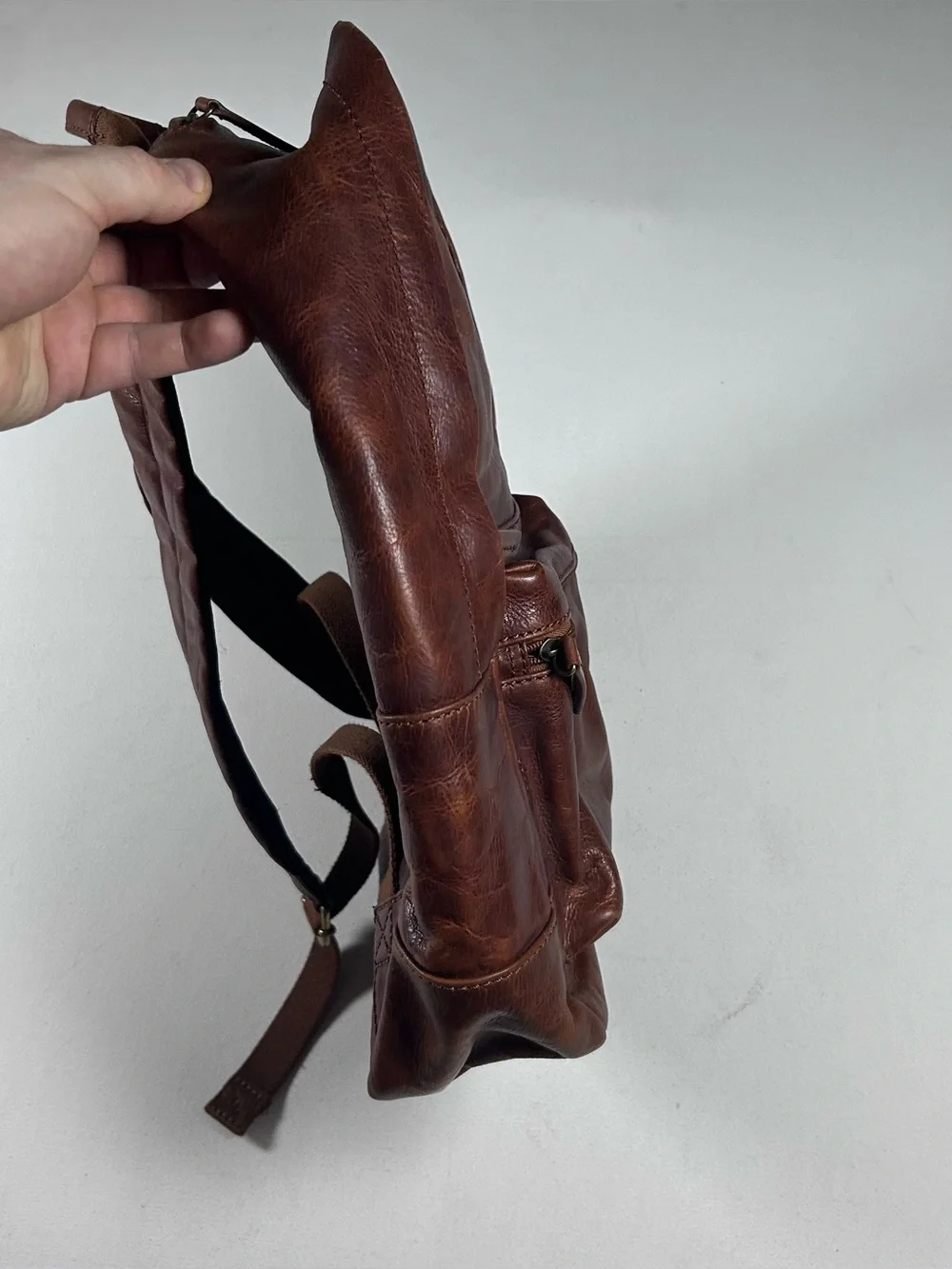 Fossil Estate Backpack/Laptop Bag - Cognac - Genuine Leather - Barely Used